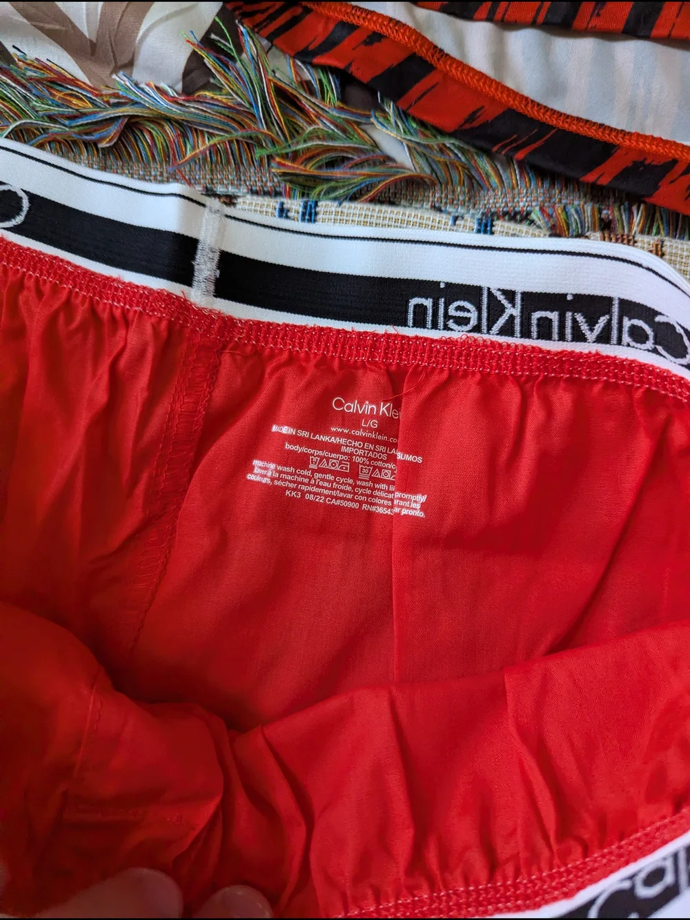 Calvin Klein Men’s Boxer Briefs Trio — Red, Black & Red/Black Pattern